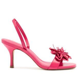 Larroudé Hibiscus Slingback Sandal Magenta Size 8 New